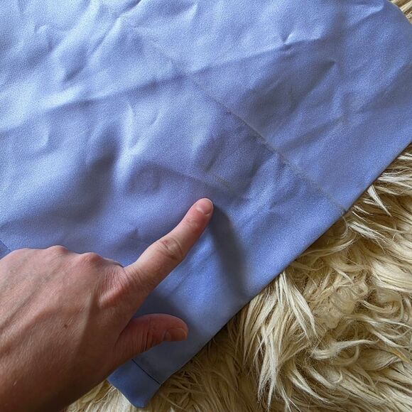 NWT Zara Light Purple/blue Satin Effect Wide Leg Pants Size Medium - Picture 8 of 12